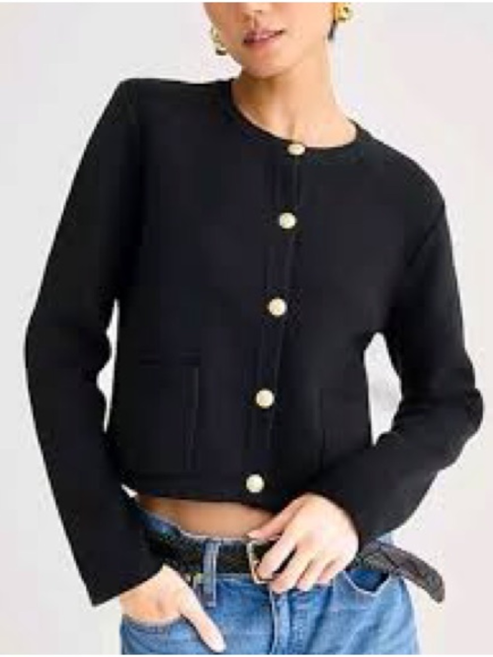 J.Crew Emilie sweater lady jacket in Black